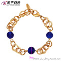 73067 Xuping top level venda quente plástico nobre bead 18k ouro malha cadeia pulseira